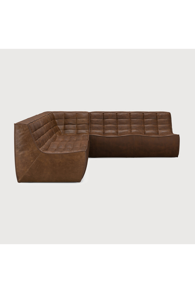 Dark Brown Leather Modular Sofa Set | Ethnicraft N701 | Oroatrade.com