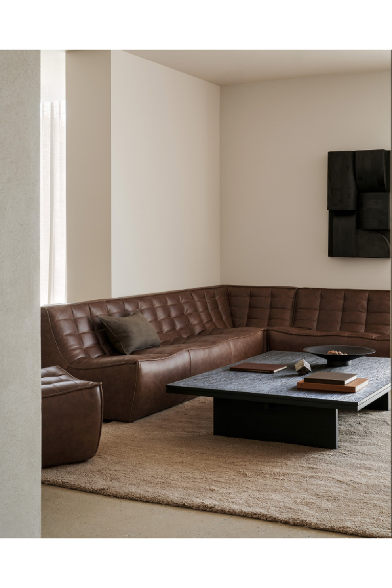 Dark Brown Leather Modular Sofa Set | Ethnicraft N701 | Oroatrade.com