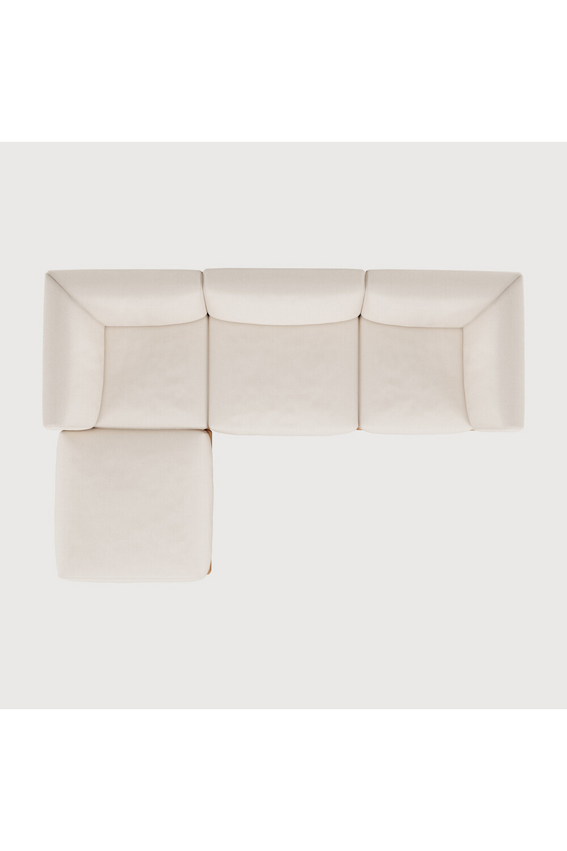Outdoor 3-Seater Sofa with Ottoman | Ethnicraft Monocle | Oroatrade.com