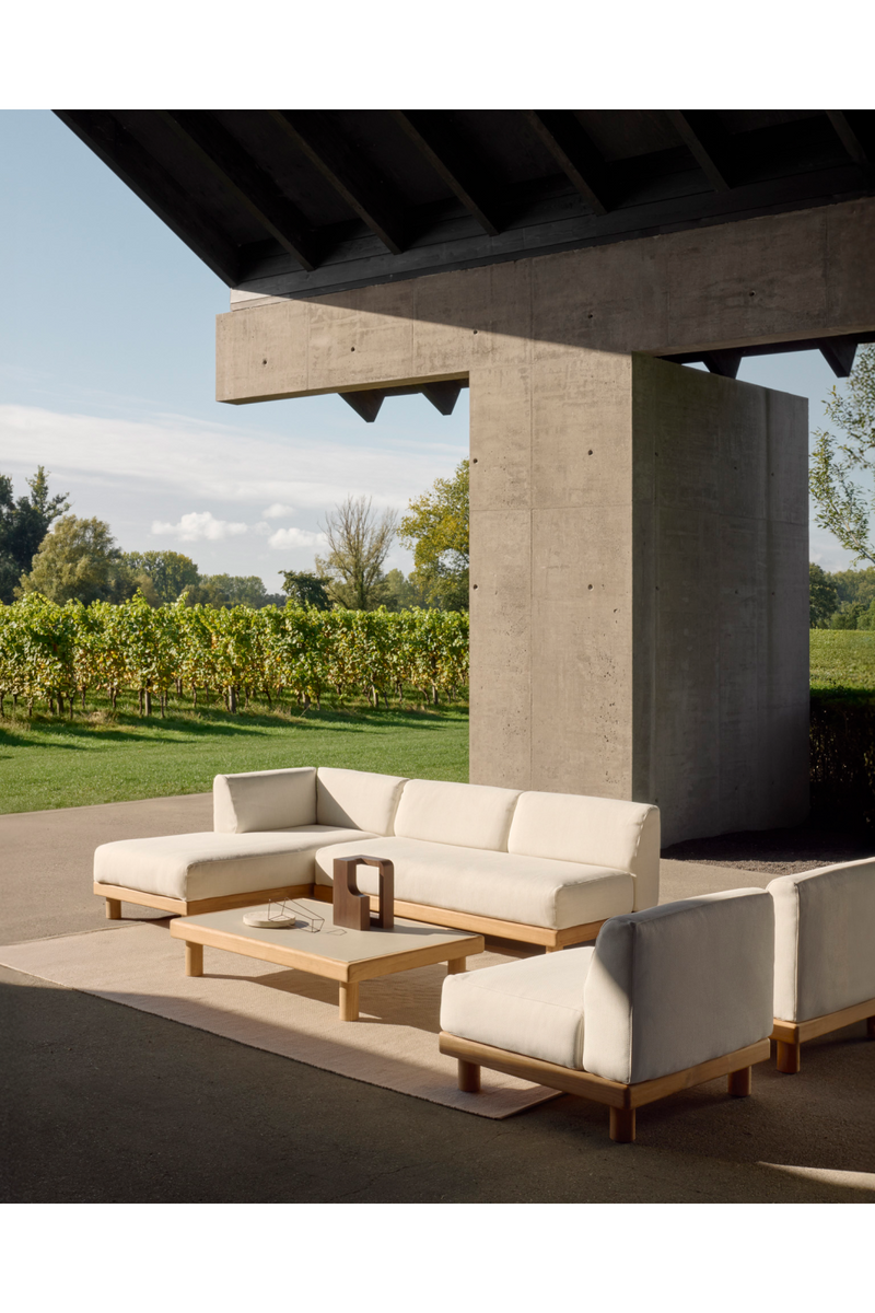 Outdoor Modular Sofa with Ottoman | Ethnicraft Monocle | Oroatrade.com