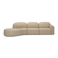 Hospitality furniture - Curved Sofa with Semi-Circle Footstool - www.oroatrade.com