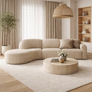 Hospitality furniture - Curved Sofa with Semi-Circle Footstool - www.oroatrade.com