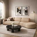 Hospitality furniture - Curved Sofa with Semi-Circle Footstool - www.oroatrade.com