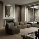 Hospitality furniture - Curved Modular Sofa with Stool - www.oroatrade.com