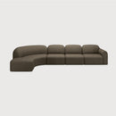 Hospitality furniture - Curved Modular Sofa with Stool - www.oroatrade.com