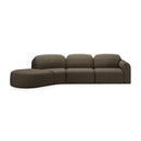 Hospitality furniture - Curved Sofa with Semi-Circle Footstool - www.oroatrade.com