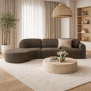 Hospitality furniture - Curved Sofa with Semi-Circle Footstool - www.oroatrade.com
