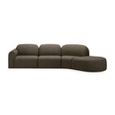 Hospitality furniture - Curved Sofa with Semi-Circle Footstool - www.oroatrade.com