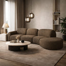 Hospitality furniture - Curved Sofa with Semi-Circle Footstool - www.oroatrade.com