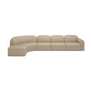 Hospitality furniture - Curved Modular Sofa with Stool - www.oroatrade.com