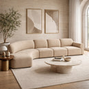 Hospitality furniture - Curved Modular Sofa with Stool - www.oroatrade.com