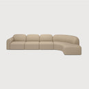 Hospitality furniture - Curved Modular Sofa with Stool - www.oroatrade.com