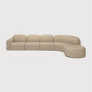 Hospitality furniture - Modular Sofa Set with Semi-Circle Stool - www.oroatrade.com