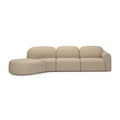 Hospitality furniture - Curved Sofa with Semi-Circle Footstool - www.oroatrade.com