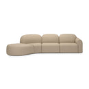 Hospitality furniture - Curved Sofa with Semi-Circle Footstool - www.oroatrade.com