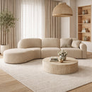 Hospitality furniture - Curved Sofa with Semi-Circle Footstool - www.oroatrade.com