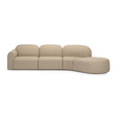 Hospitality furniture - Curved Sofa with Semi-Circle Footstool - www.oroatrade.com