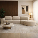 Hospitality furniture - Curved Sofa with Semi-Circle Footstool - www.oroatrade.com