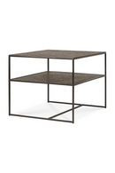 Metallic Side Table With Undershelf | Ethnicraft Pentagon │ Oroatrade.com