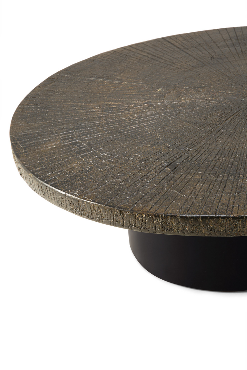 Metallic Oval Coffee Table | Ethnicraft Slice | Oroatrade.com