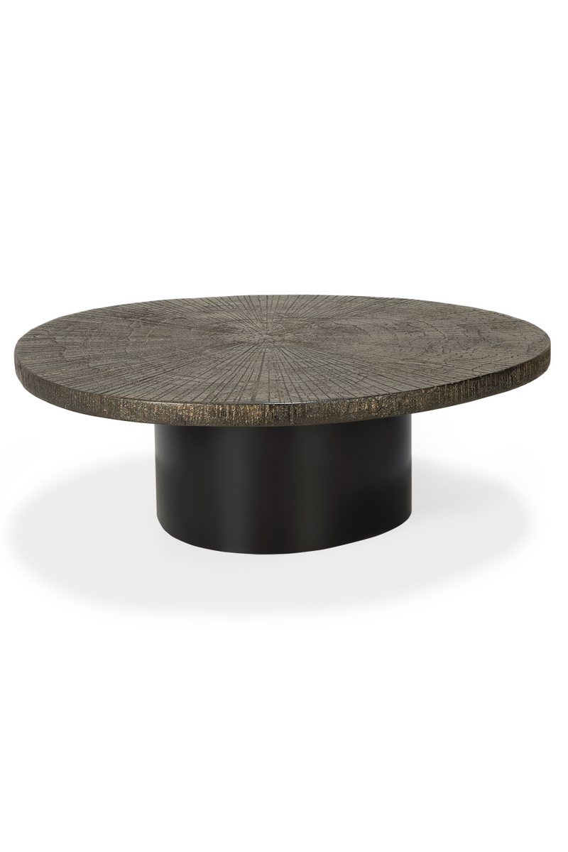 Metallic Oval Coffee Table | Ethnicraft Slice | Oroatrade.com