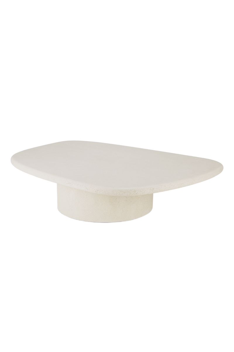 White Pebble-Shaped Coffee Table | Ethnicraft Element | Oroatrade.com