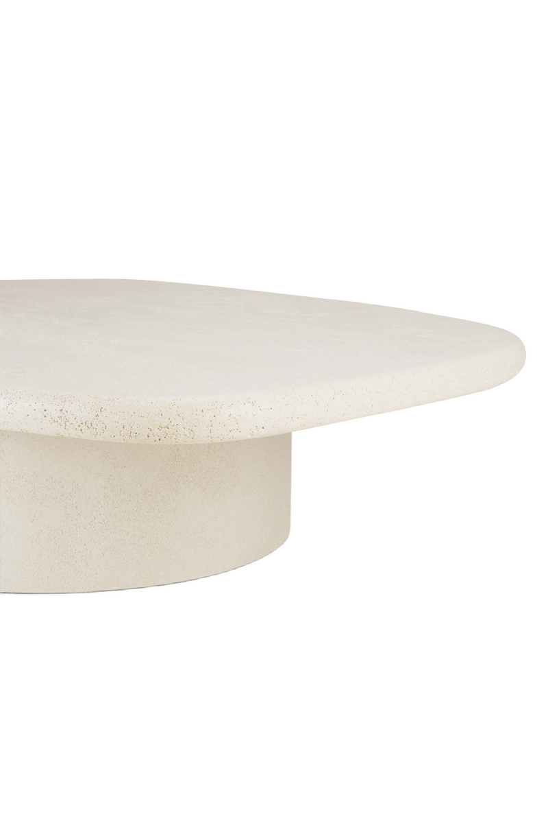 White Pebble-Shaped Coffee Table | Ethnicraft Element | Oroatrade.com