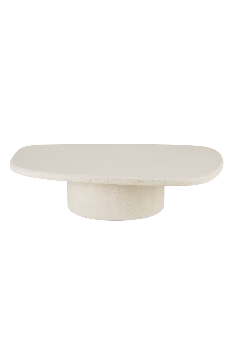 White Pebble-Shaped Coffee Table | Ethnicraft Element | Oroatrade.com