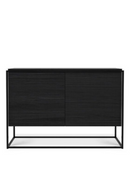 2-Door Wooden Black Oak Sideboard | Ethnicraft Monolit | Oroatrade.com