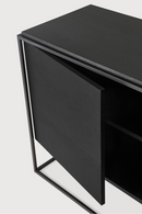 2-Door Wooden Black Oak Sideboard | Ethnicraft Monolit | Oroatrade.com