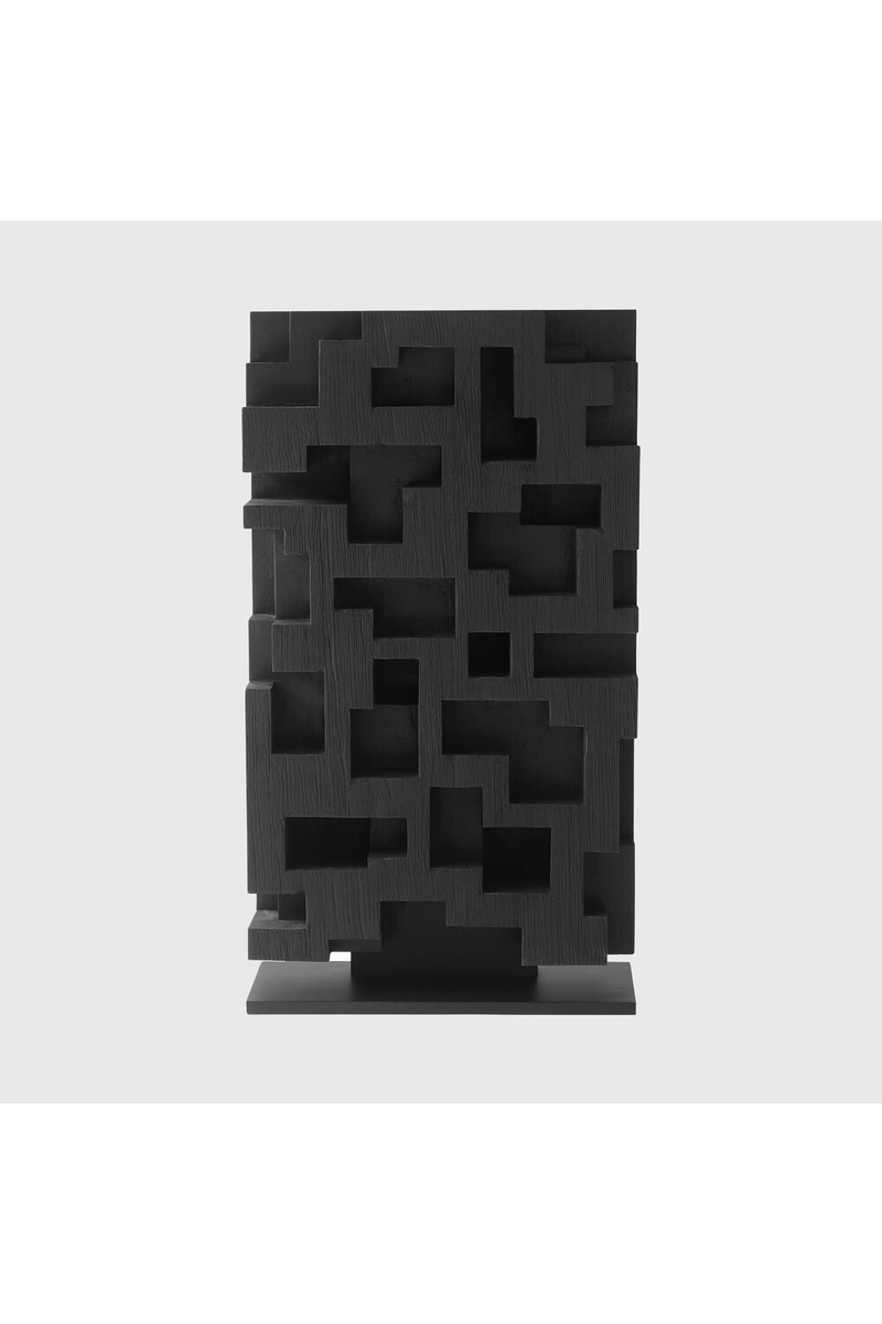 Black Teak Abstract Sculpture | Ethnicraft Stele | Oroatrade.com