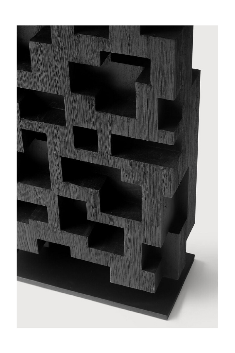 Black Teak Abstract Sculpture | Ethnicraft Stele | Oroatrade.com