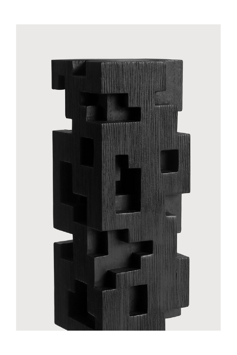 Black Teak Decorative Object | Ethnicraft Colonne | Oroatrade.com