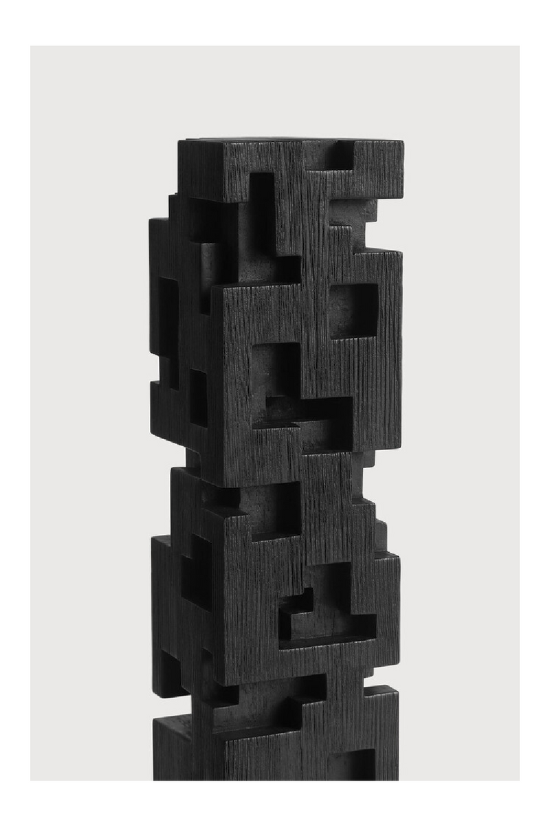 Black Teak Decorative Object | Ethnicraft Colonne | Oroatrade.com