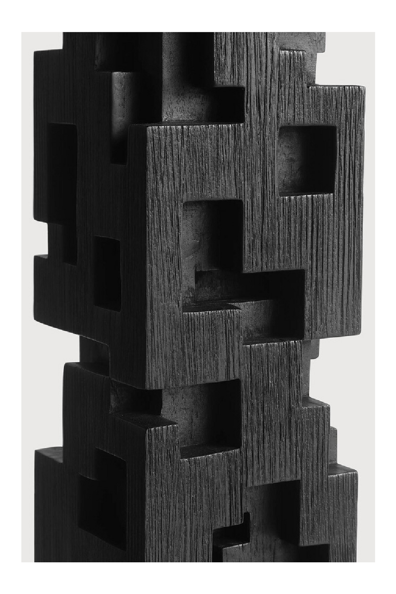 Black Teak Decorative Object | Ethnicraft Colonne | Oroatrade.com