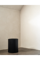 Cylindrical Black Mahogany Paper Basket | Ethnicraft Roller Max| Oroatrade.com