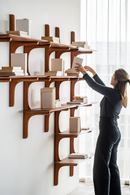 Varnished Mahogany Wall Shelf | Ethnicraft PI | Oroatrade.com