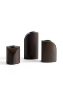 Brown Mahogany Candle Holders (3) | Ethnicraft PI | Oroatrade.com