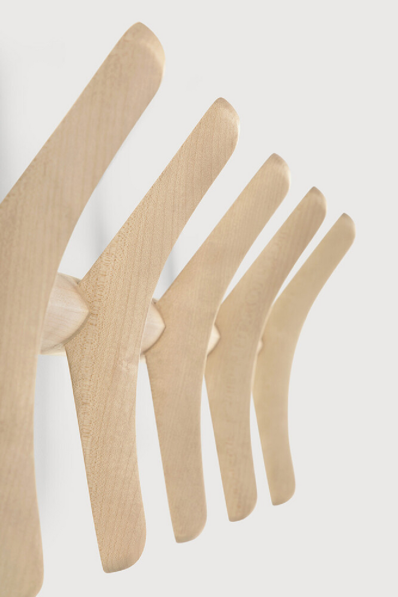 Brown Mahogany Wall Coat Rack | Ethnicraft PI | Oroatrade.com