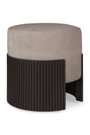 Cushioned Mahogany Pouf | Ethnicraft Roller Max | Oroatrade.com