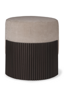 Cushioned Mahogany Pouf | Ethnicraft Roller Max | Oroatrade.com