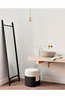 Cushioned Mahogany Pouf | Ethnicraft Roller Max | Oroatrade.com