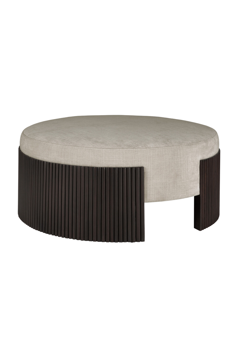 Round Slatted Pouf | Ethnicraft Roller Max | Oroatrade.com