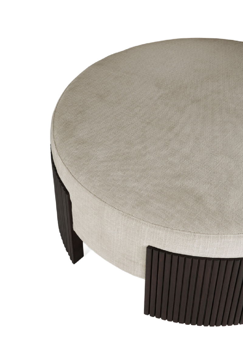 Round Slatted Pouf | Ethnicraft Roller Max | Oroatrade.com