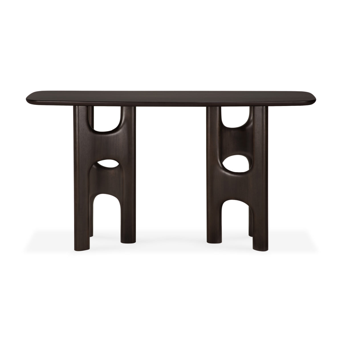 Brown Mahogany Console Table | Ethnicraft Flow | Oroa Trade