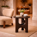 Brown Mahogany Side Table | Ethnicraft Flow | Oroatrade.com