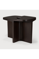 Carved Brown Mahogany Side Table | Ethnicraft Brutalist | Oroatrade.com