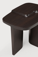 Carved Brown Mahogany Side Table | Ethnicraft Brutalist | Oroatrade.com