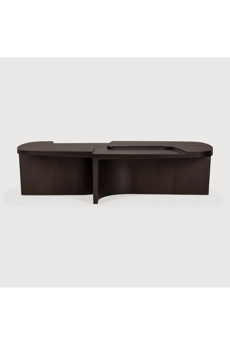 Carved Brown Mahogany Coffee Table | Ethnicraft Brutalist | Oroatrade.com