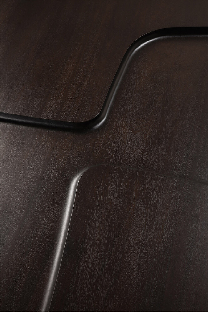 Carved Brown Mahogany Coffee Table | Ethnicraft Brutalist | Oroatrade.com
